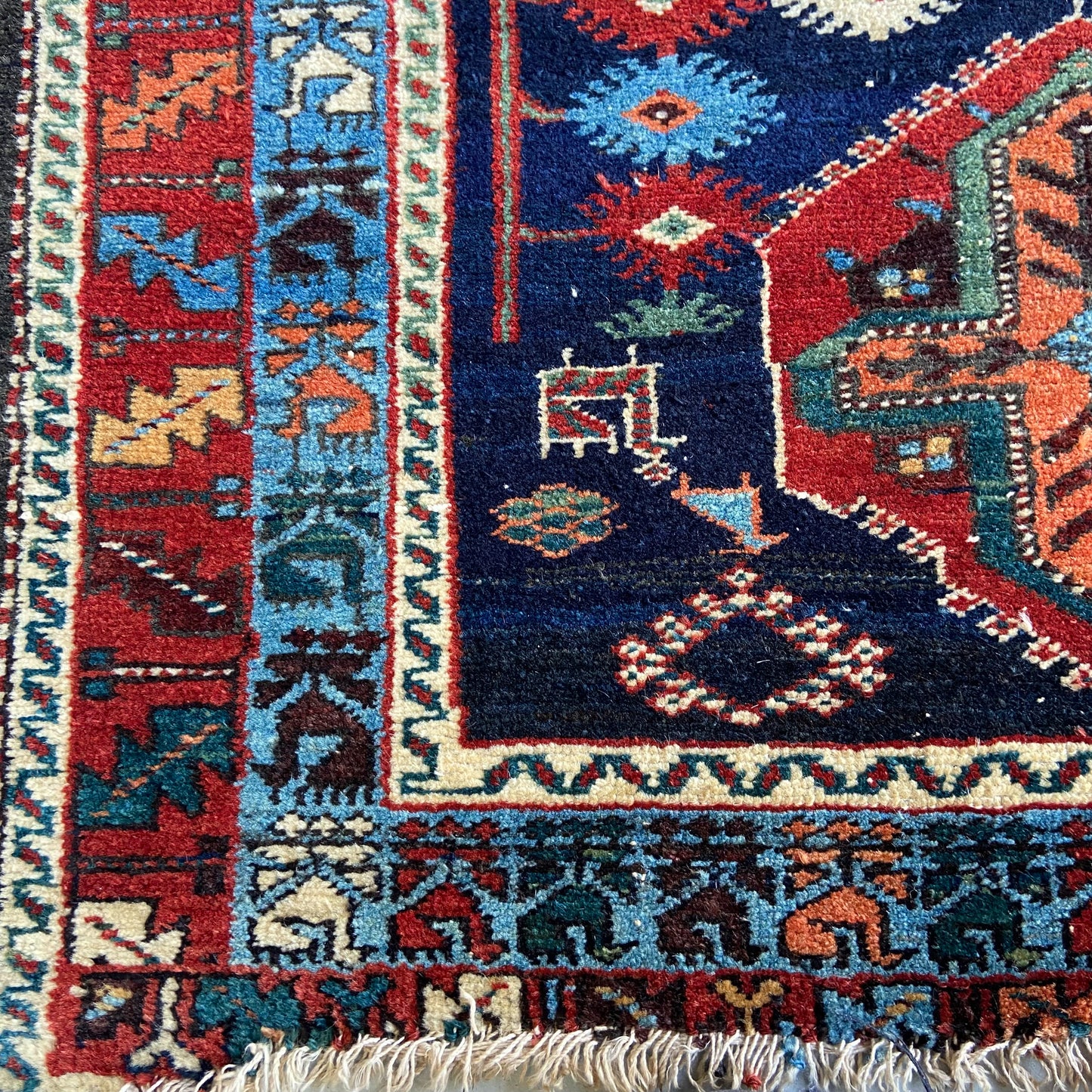 Semi-Antique Caucasian Accent Rug #R856 - 4'5" x 6'8"