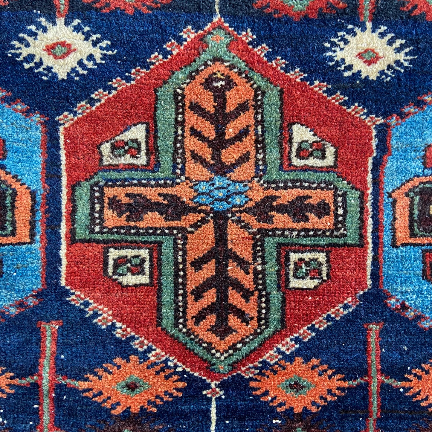 Semi-Antique Caucasian Accent Rug #R856 - 4'5" x 6'8"