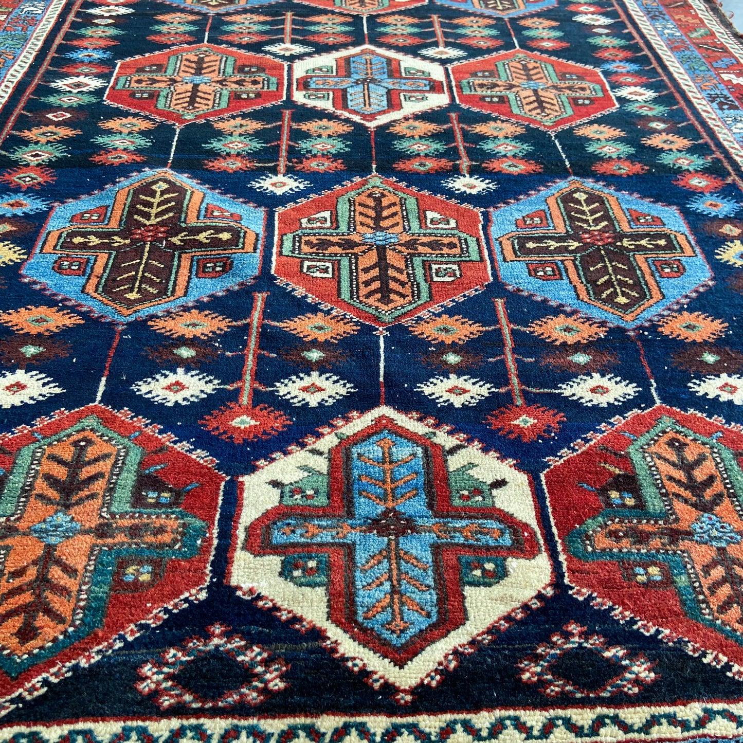 Semi-Antique Caucasian Accent Rug #R856 - 4'5" x 6'8"