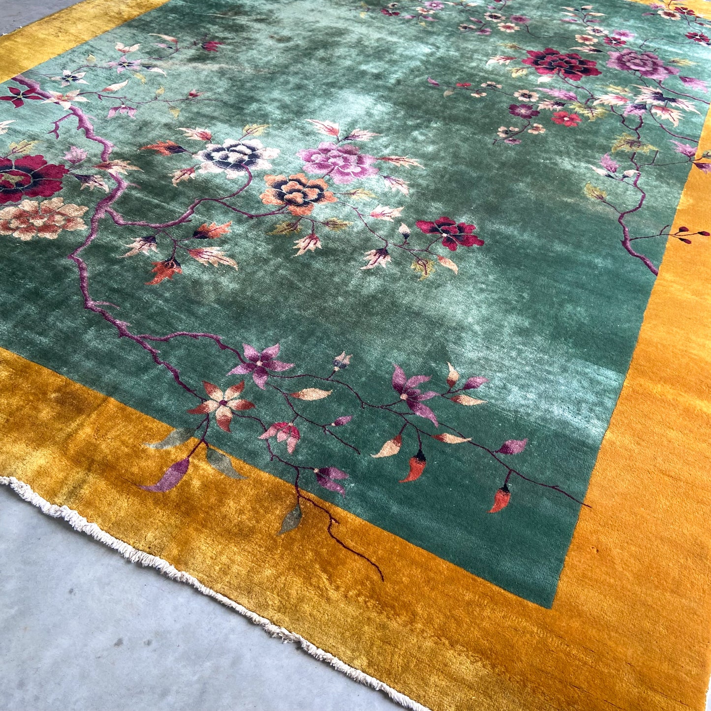 Oversized Antique Chinese Deco Area Rug #R885 - 10' x 13'4"