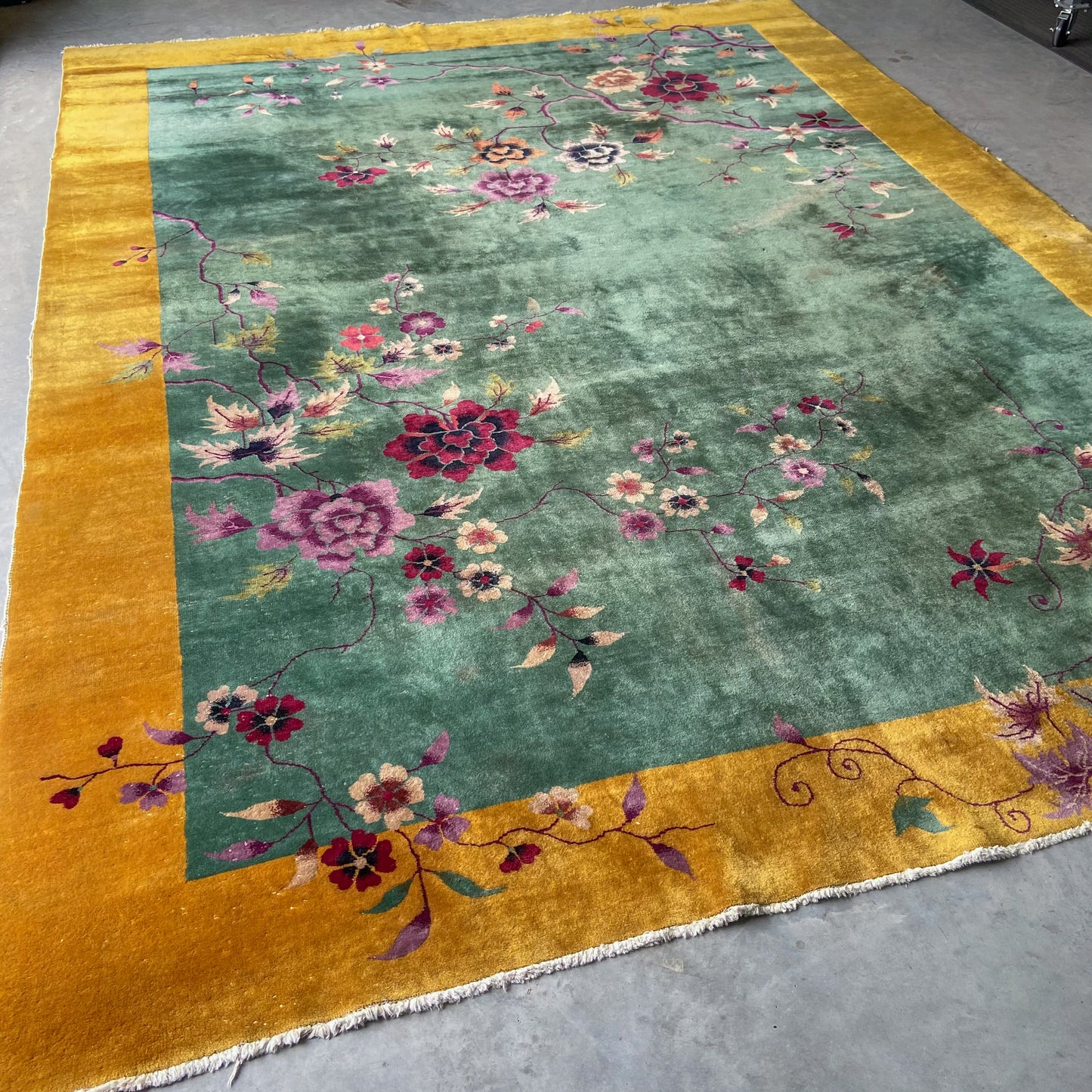 Oversized Antique Chinese Deco Area Rug #R885 - 10' x 13'4"