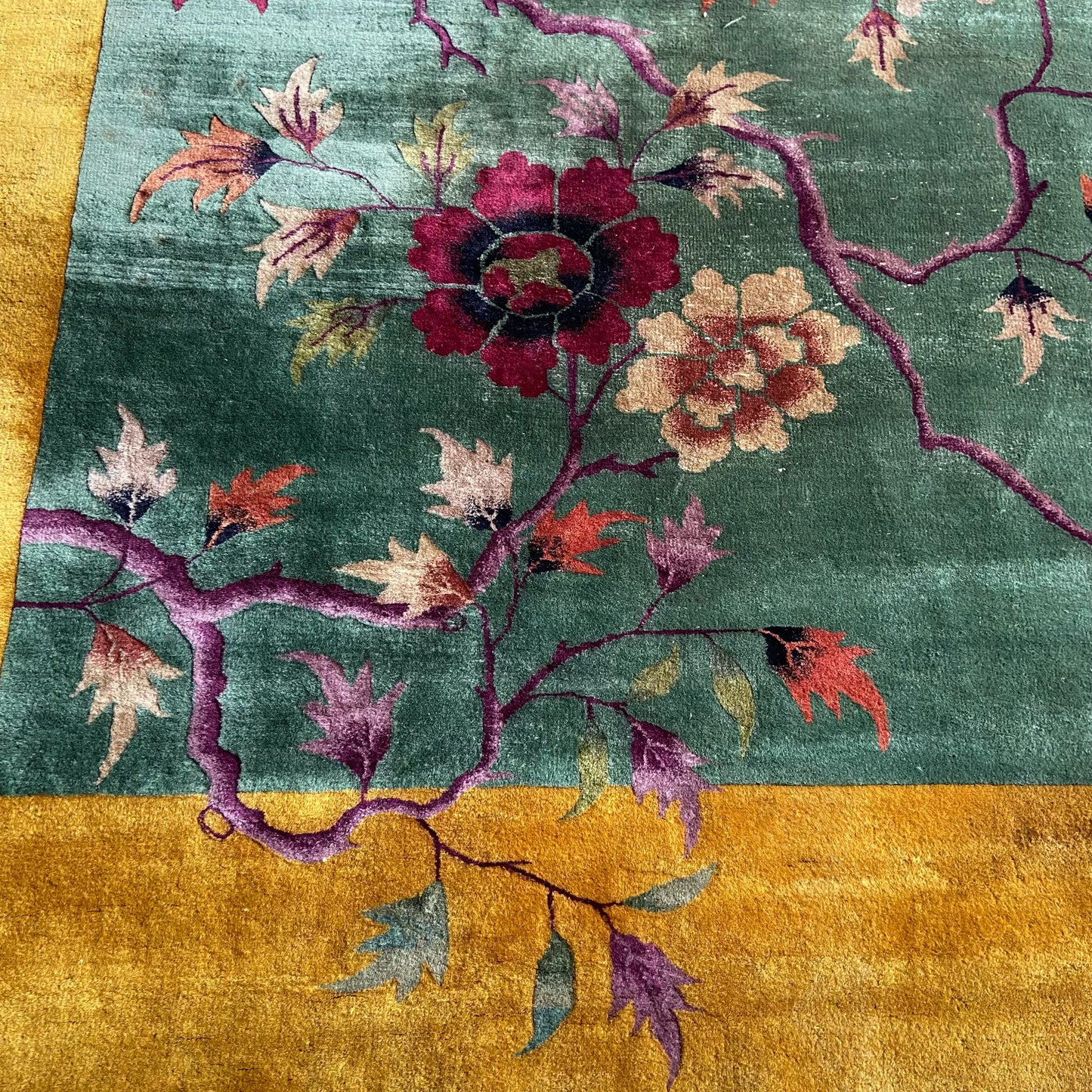 Oversized Antique Chinese Deco Area Rug #R885 - 10' x 13'4"