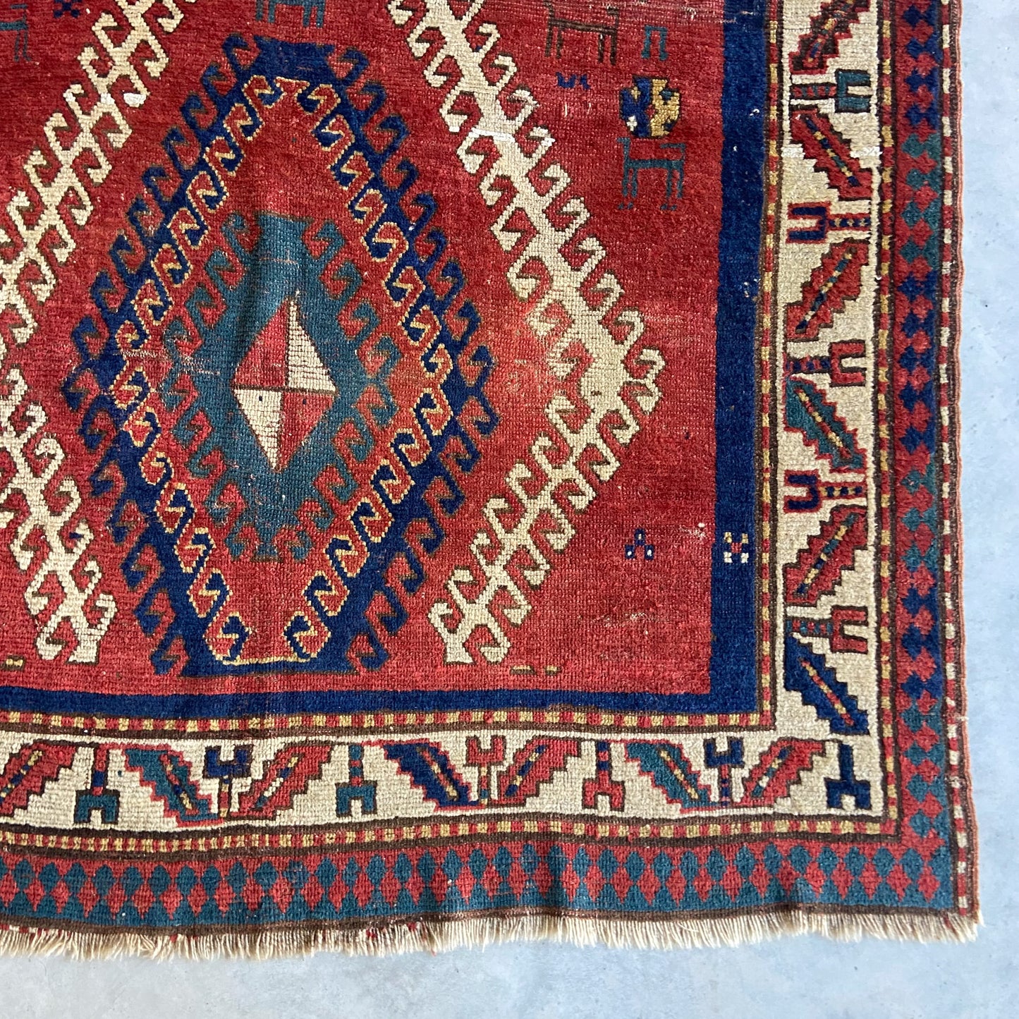 Antique Village Kazak Accent Rug #R1029 - 4'10" x 6'