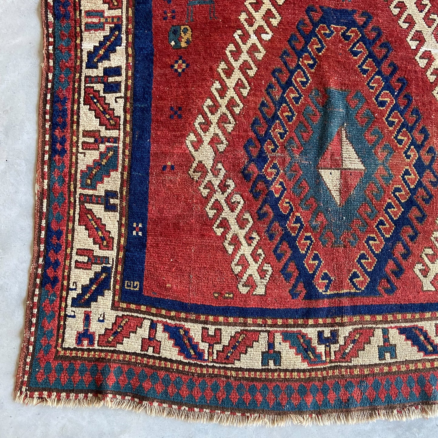 Antique Village Kazak Accent Rug #R1029 - 4'10" x 6'