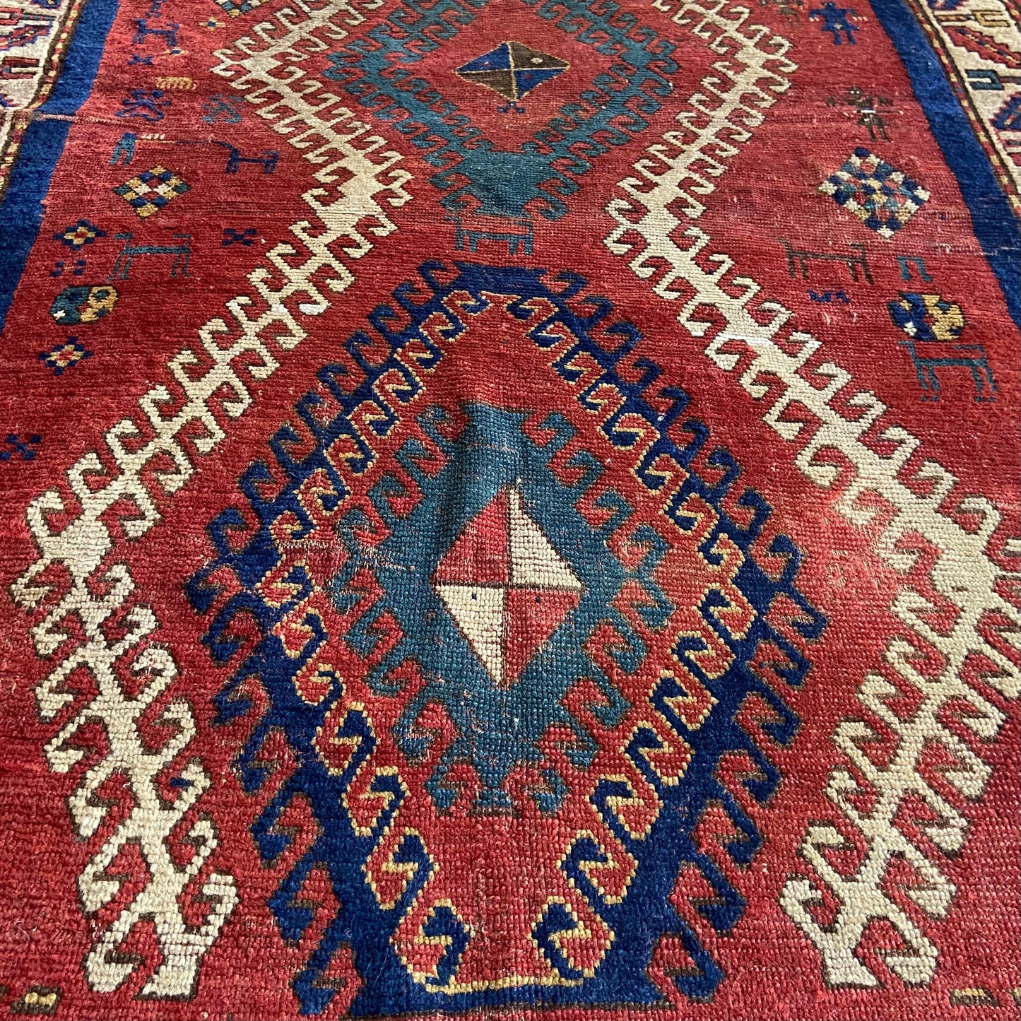 Antique Village Kazak Accent Rug #R1029 - 4'10" x 6'