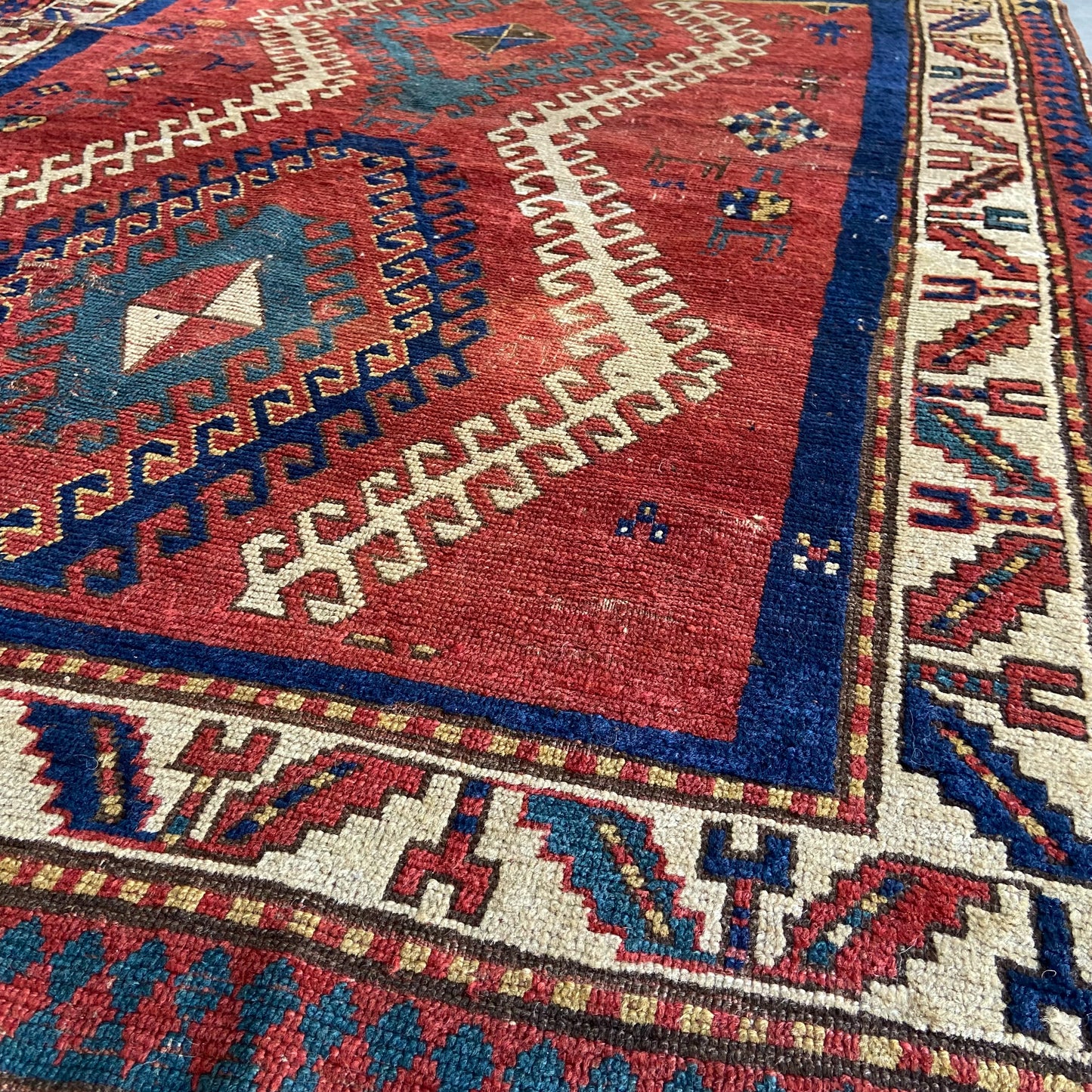 Antique Village Kazak Accent Rug #R1029 - 4'10" x 6'