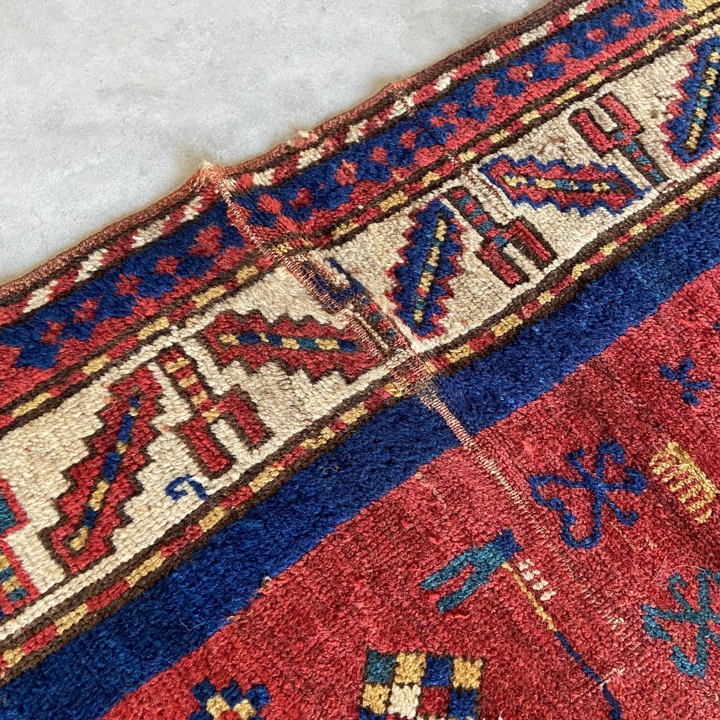 Antique Village Kazak Accent Rug #R1029 - 4'10" x 6'