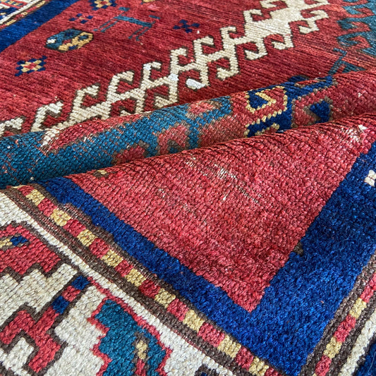 Antique Village Kazak Accent Rug #R1029 - 4'10" x 6'