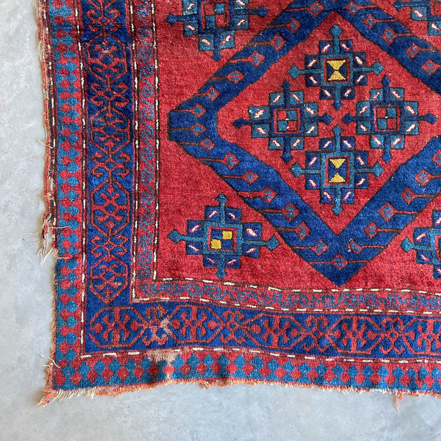 Antique Kazak Accent Rug #R1028 - 4'10" x 7'1"