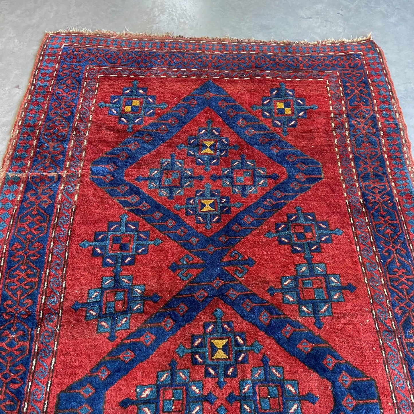 Antique Kazak Accent Rug #R1028 - 4'10" x 7'1"