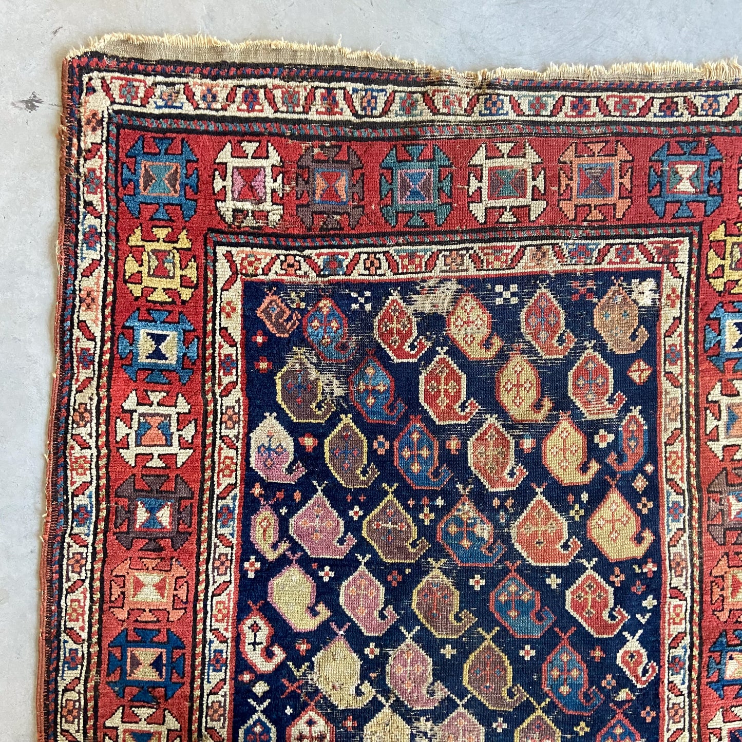 Antique Caucasian Runner #R1030 - 3'9" x 8'4"