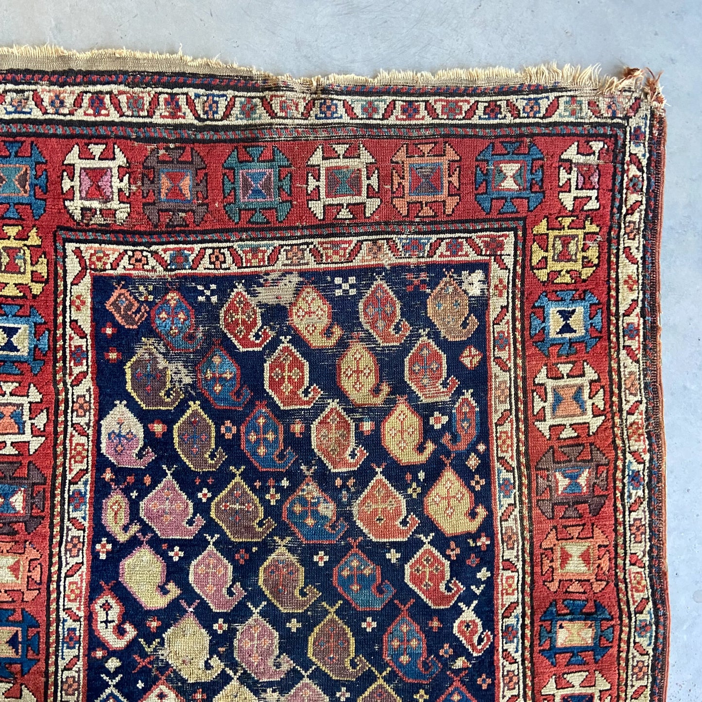 Antique Caucasian Runner #R1030 - 3'9" x 8'4"