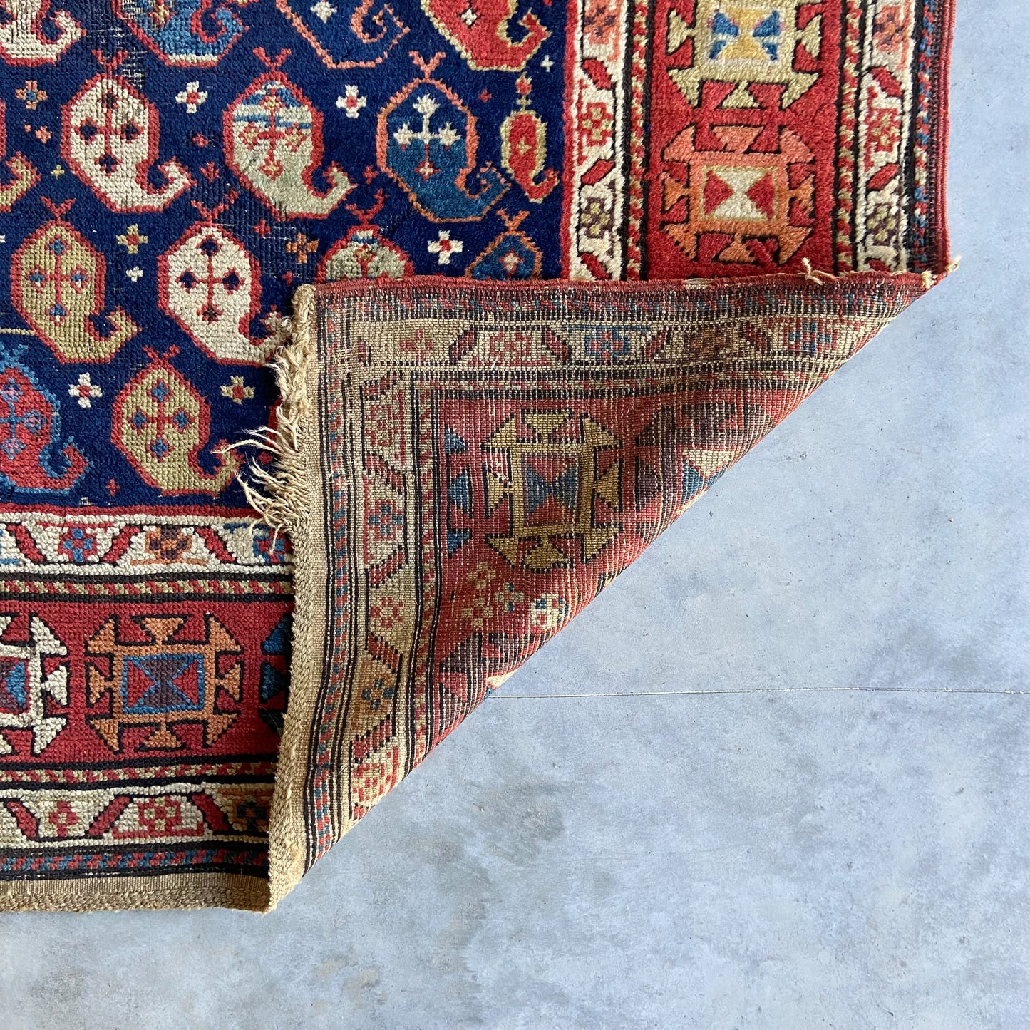 Antique Caucasian Runner #R1030 - 3'9" x 8'4"