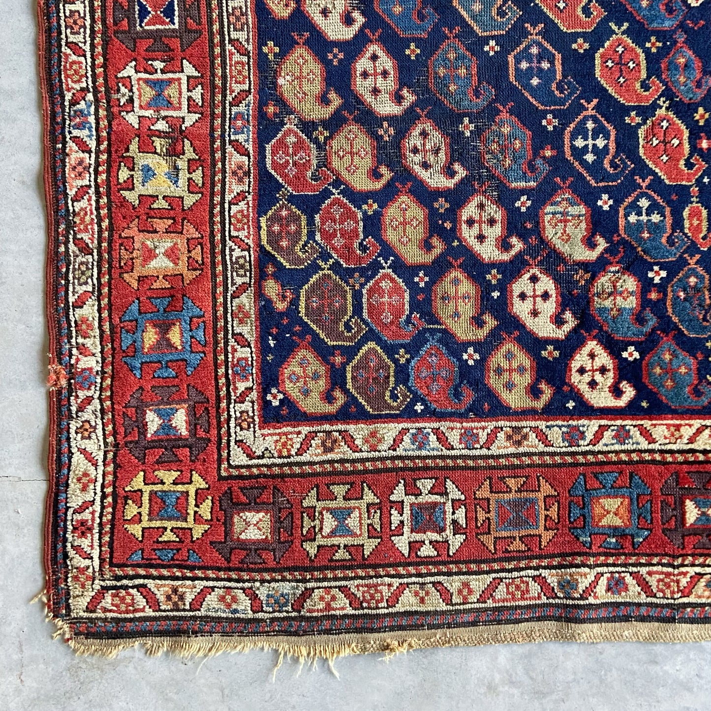 Antique Caucasian Runner #R1030 - 3'9" x 8'4"