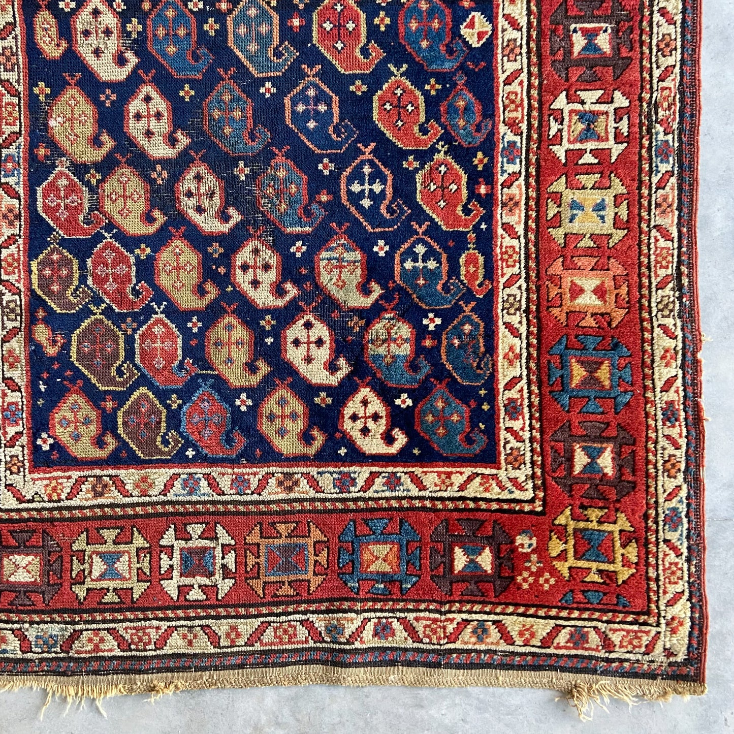 Antique Caucasian Runner #R1030 - 3'9" x 8'4"