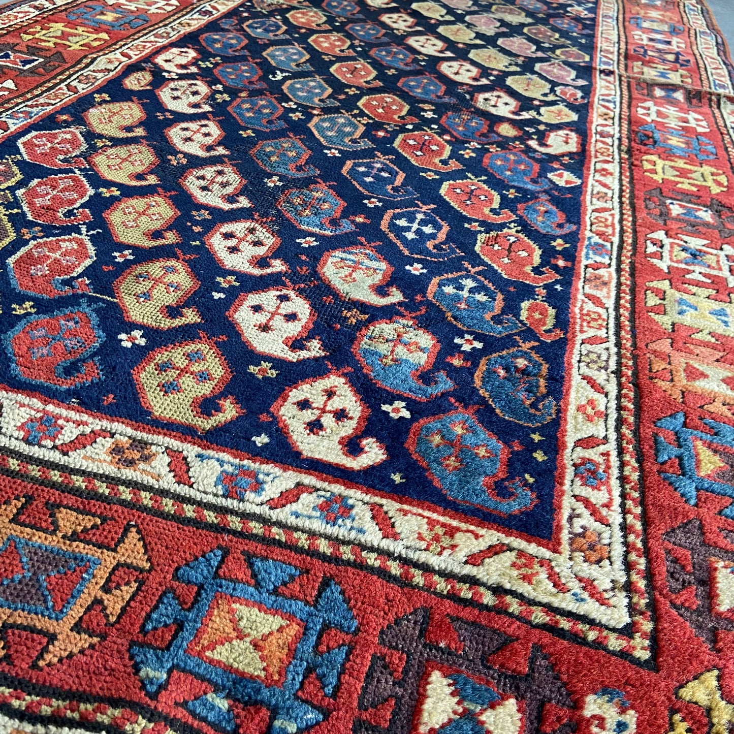 Antique Caucasian Runner #R1030 - 3'9" x 8'4"