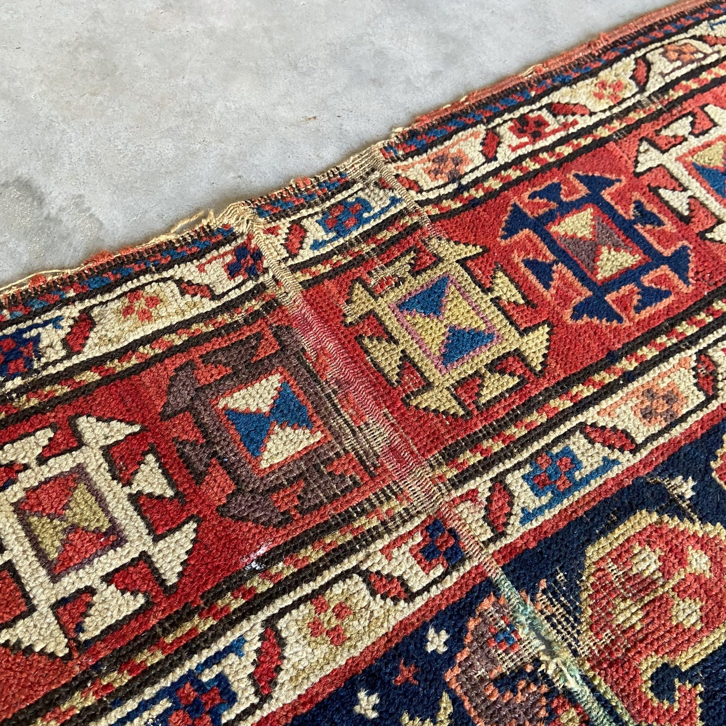 Antique Caucasian Runner #R1030 - 3'9" x 8'4"