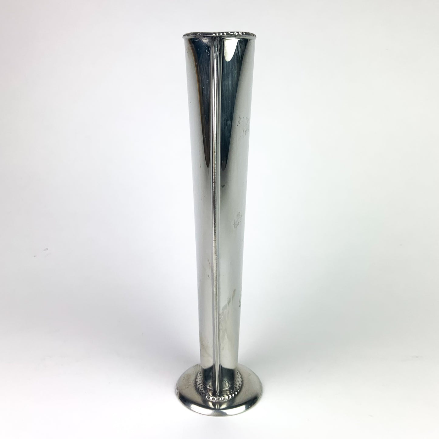 Vintage Handmade Leon Fontier Pewter Vase #O961