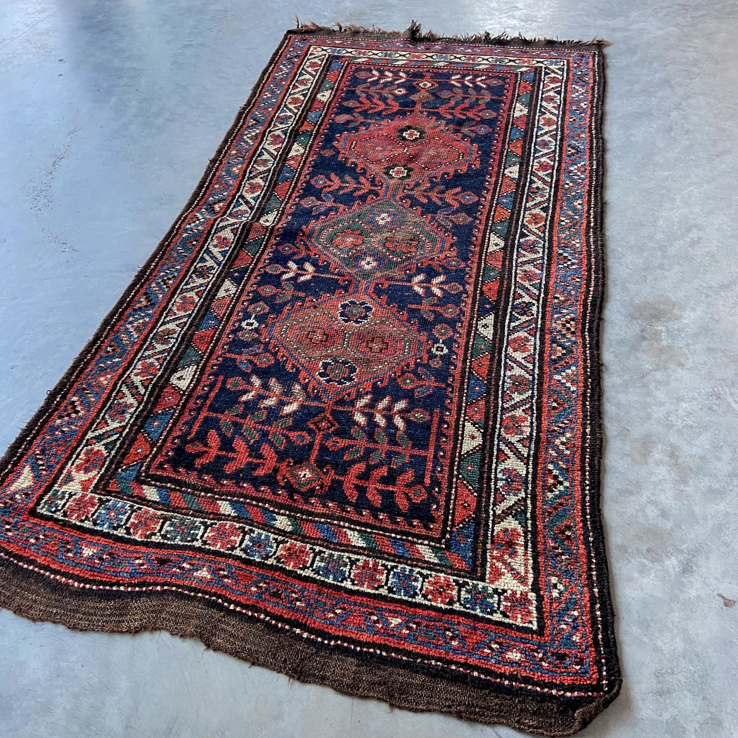 Antique Caucasian Accent Rug #R1033 - 3'6" x 7'