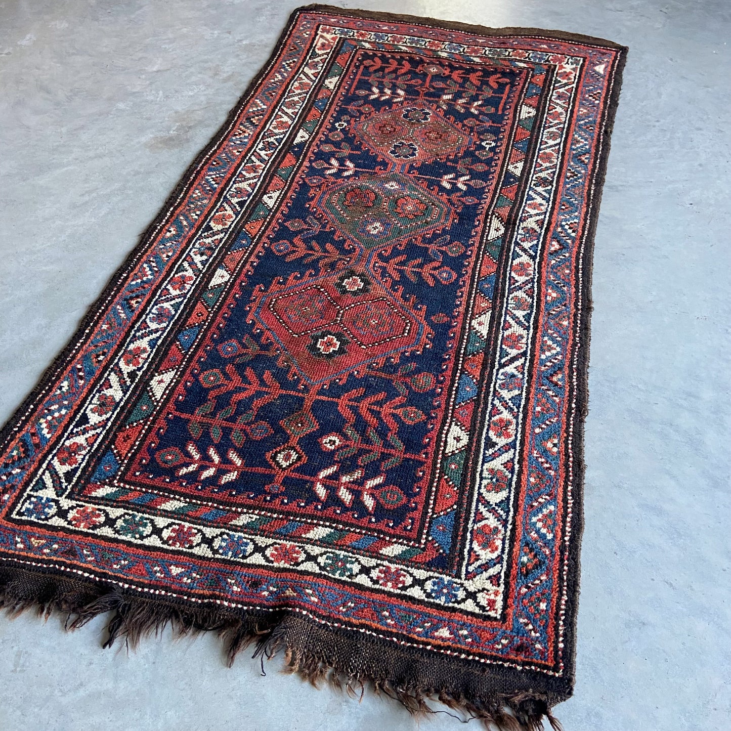 Antique Caucasian Accent Rug #R1033 - 3'6" x 7'