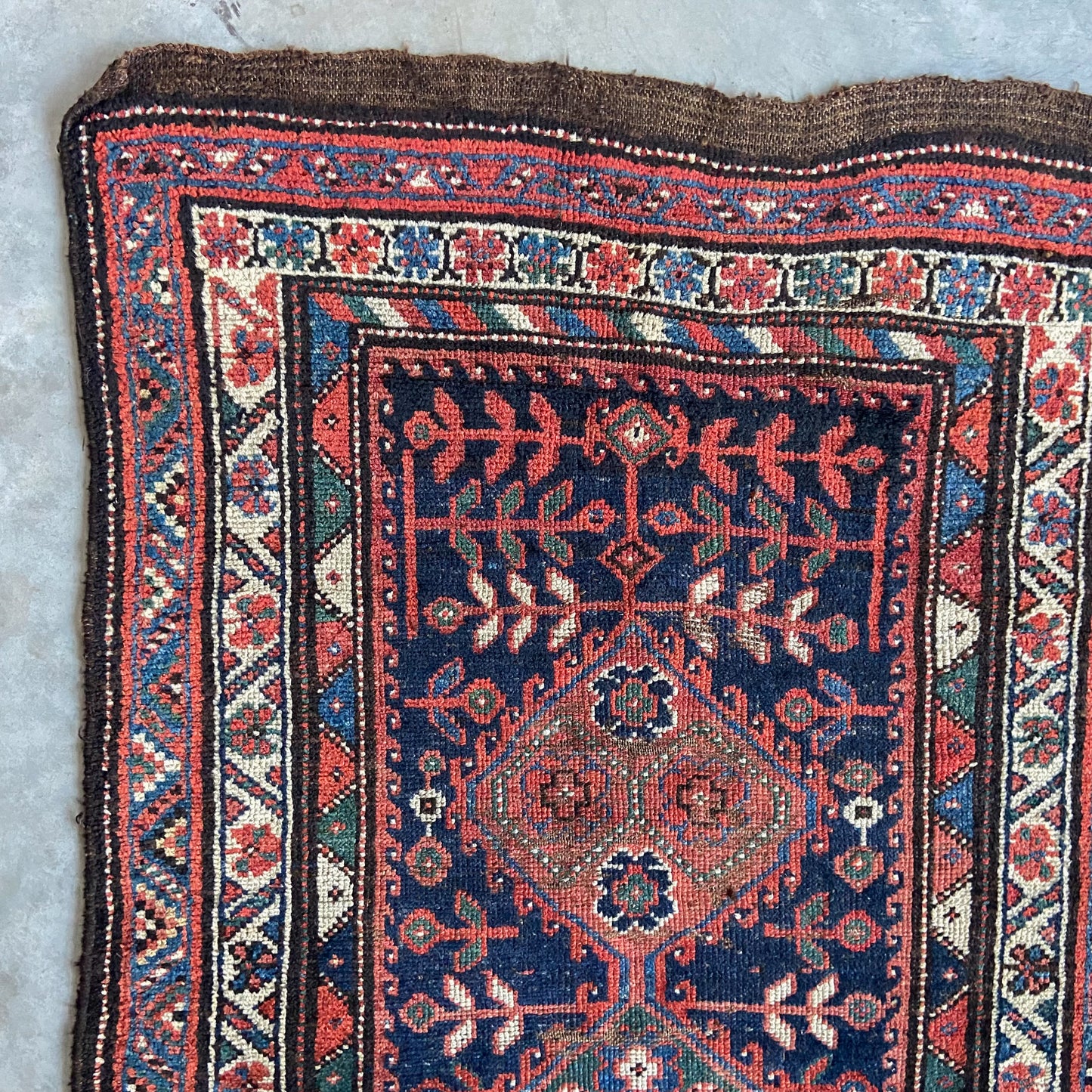 Antique Caucasian Accent Rug #R1033 - 3'6" x 7'