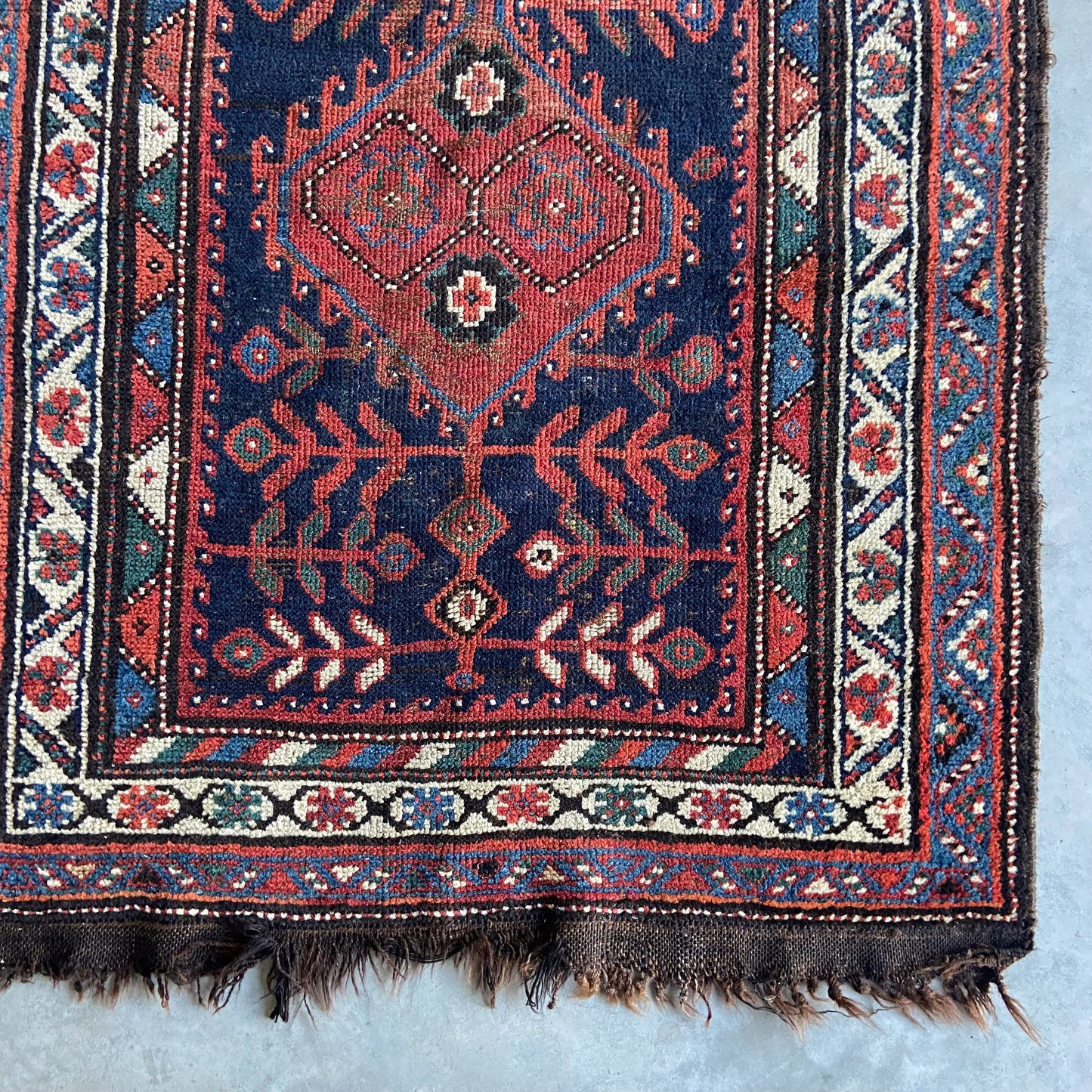 Antique Caucasian Accent Rug #R1033 - 3'6" x 7'