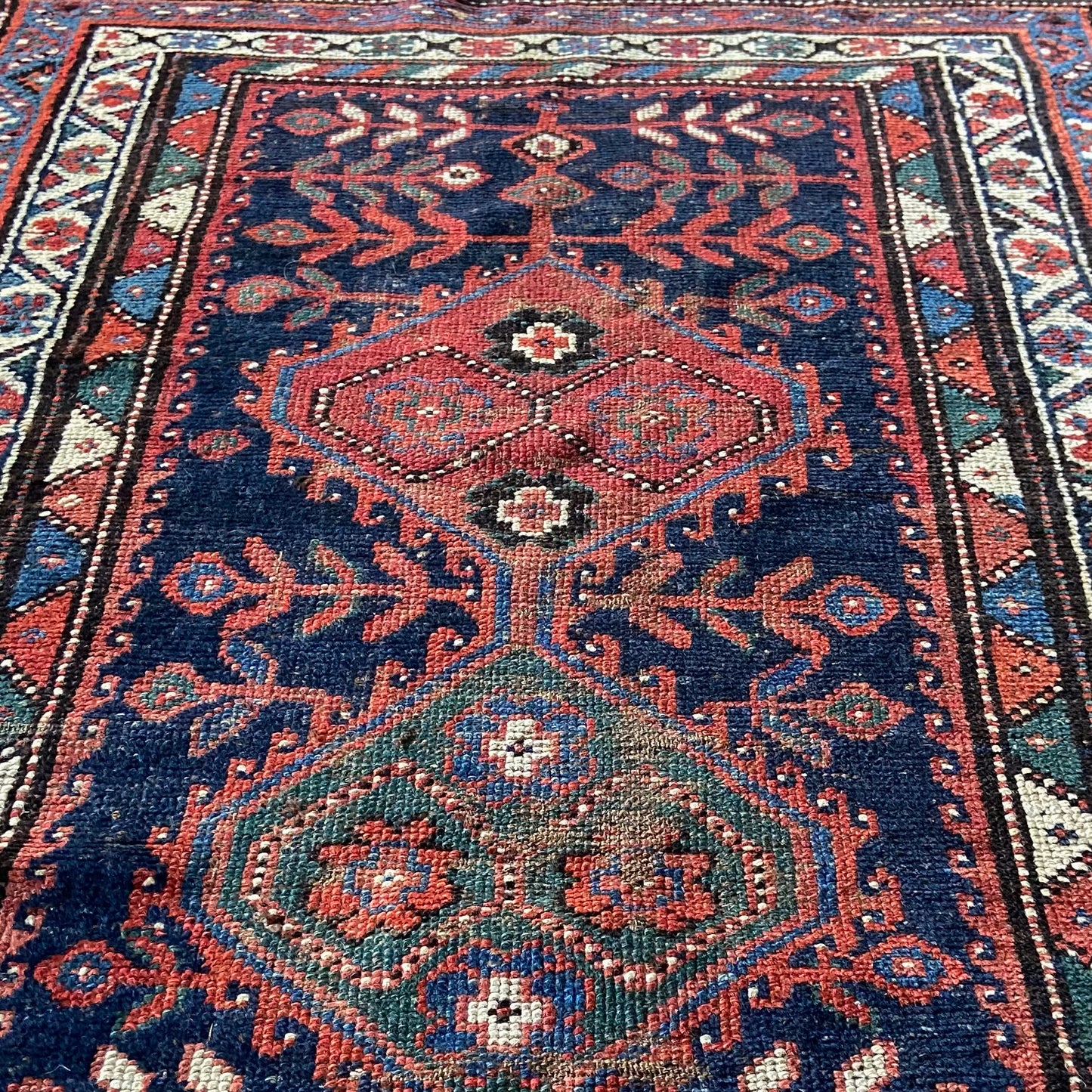 Antique Caucasian Accent Rug #R1033 - 3'6" x 7'