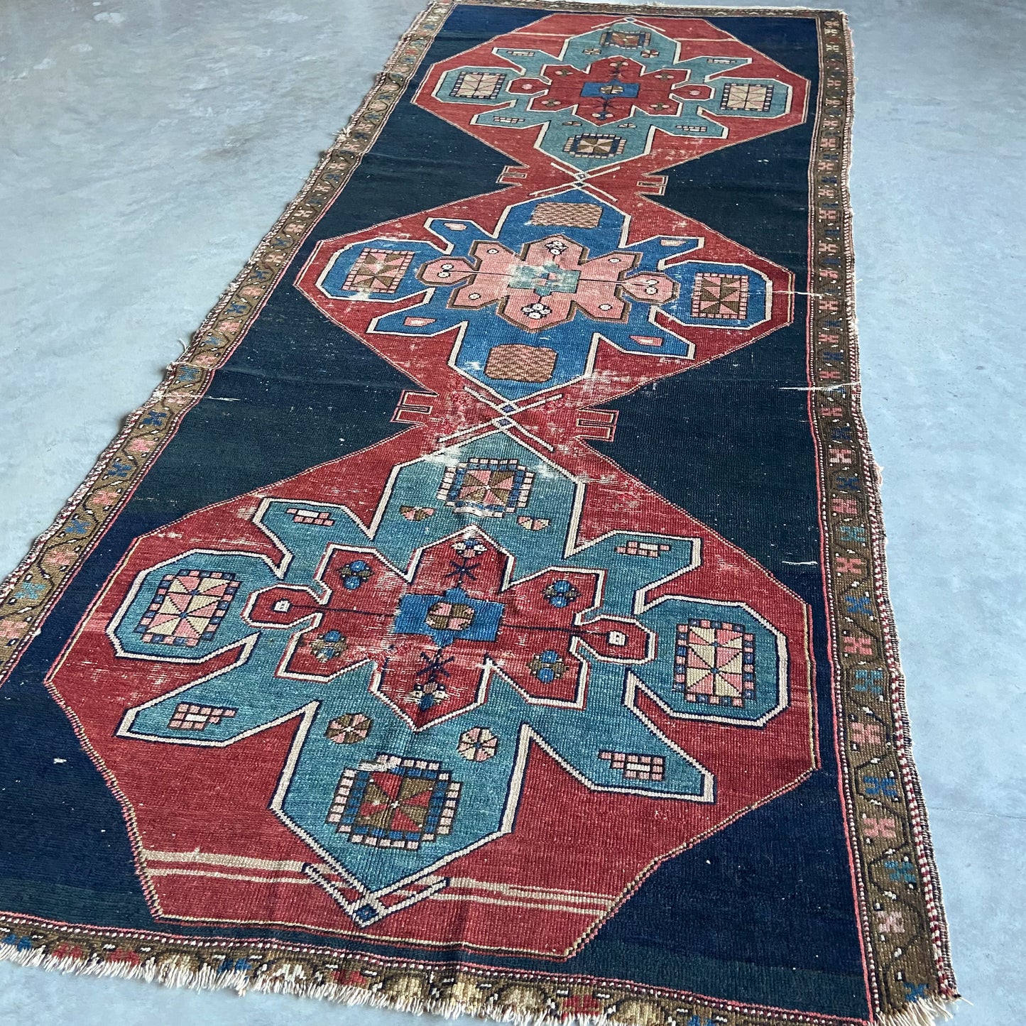 Early Antique Lori Pembak Runner #R1034 - 4' x 9'11"