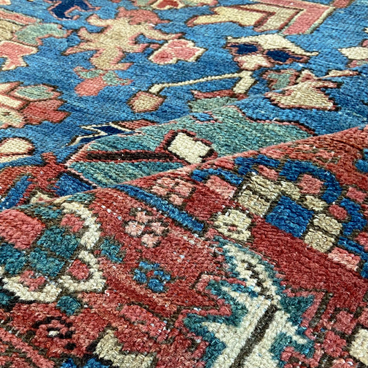 Antique All-Over Blue Heriz Area Rug #R1042 - 10'3" x 11'9"