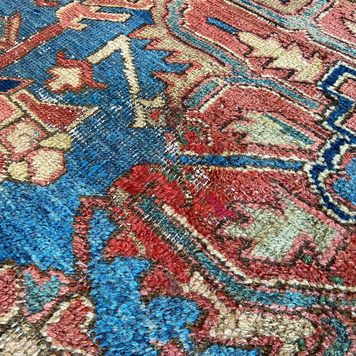 Antique All-Over Blue Heriz Area Rug #R1042 - 10'3" x 11'9"