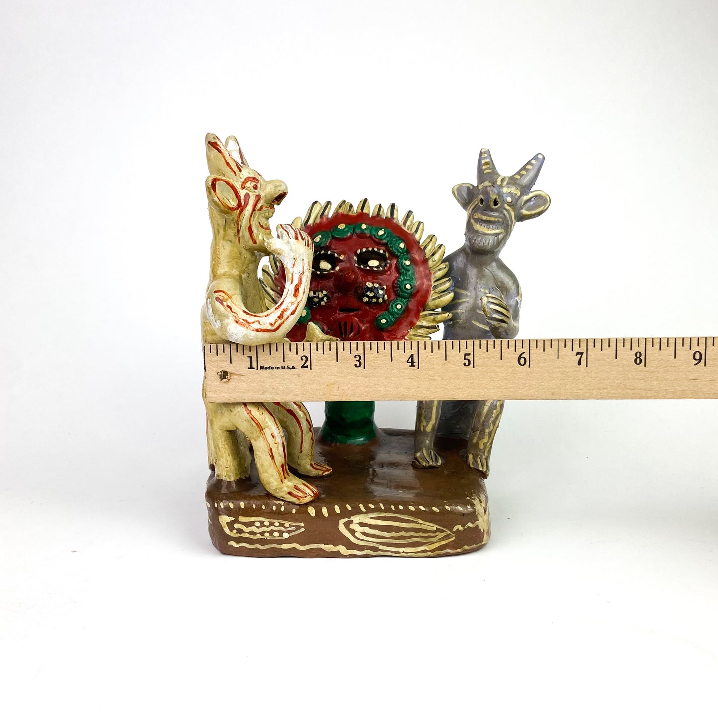 Handcrafted Mexican Folk Art Ocumicho Michoacan Clay Diablitos #O969