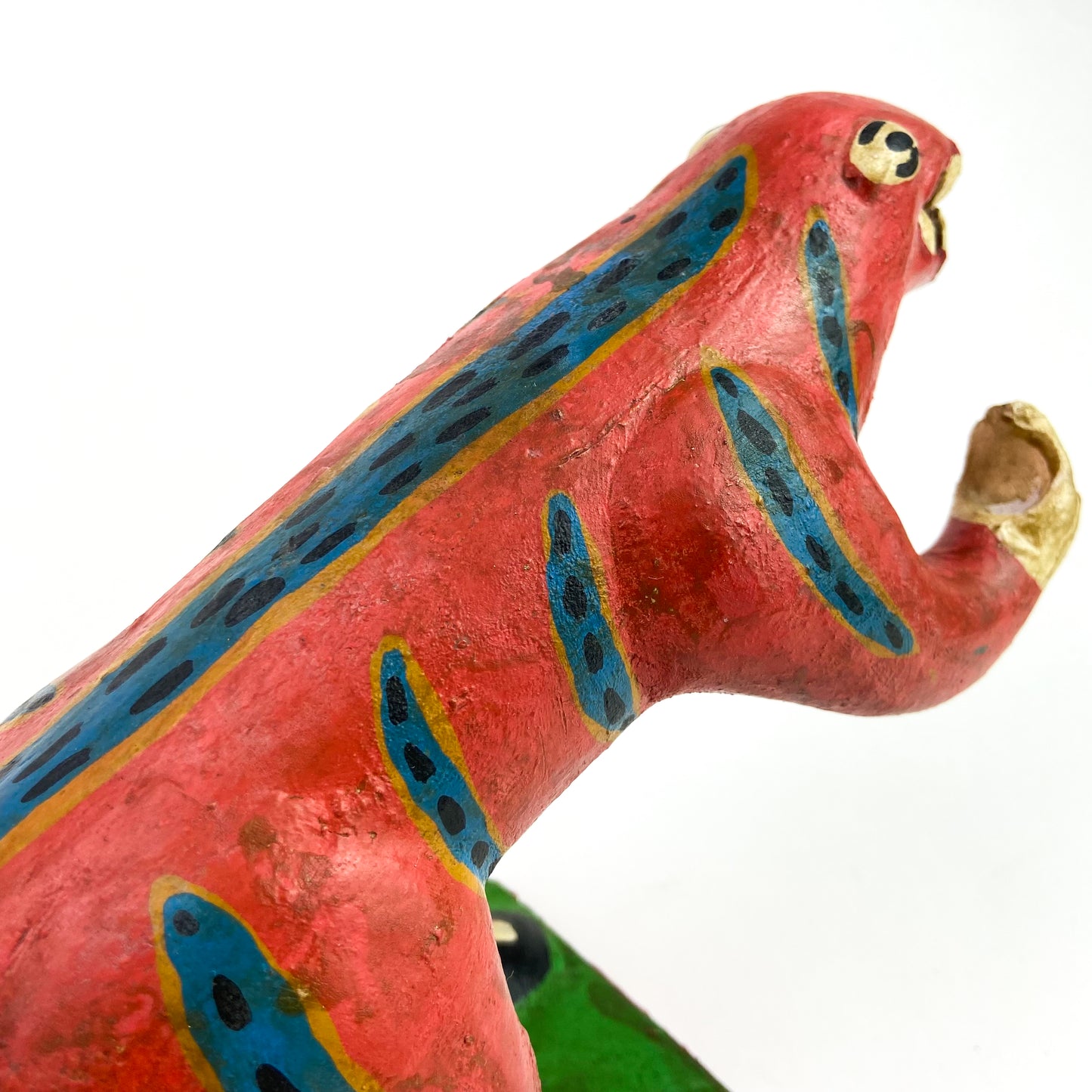 Vintage Mexican Folk Art Clay Dinosaur by Candelario Medrano #O966