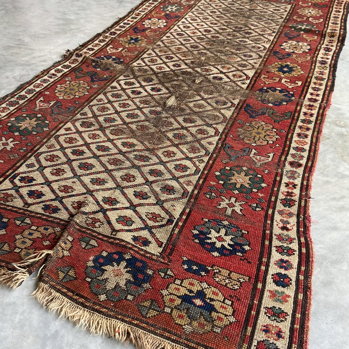 Antique Caucasian Accent Rug #R1000 - 4' x 7'3"