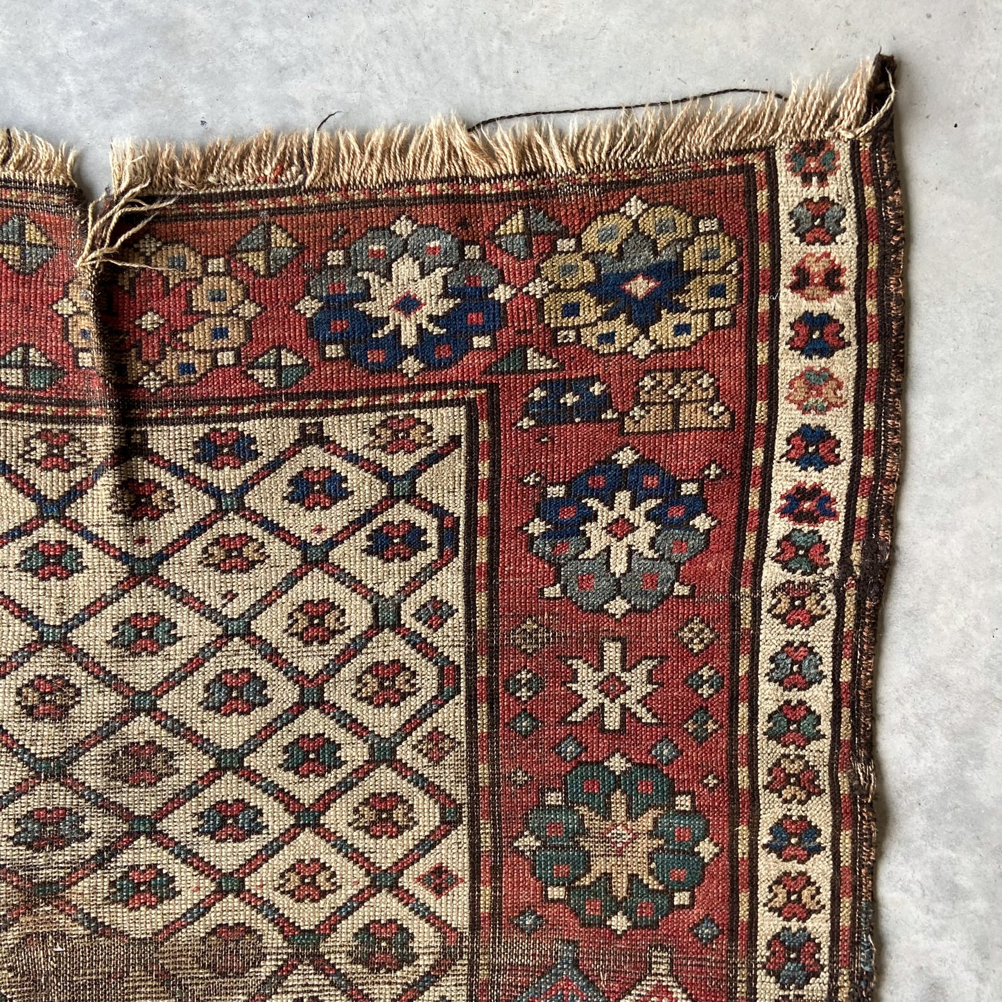 Antique Caucasian Accent Rug #R1000 - 4' x 7'3"