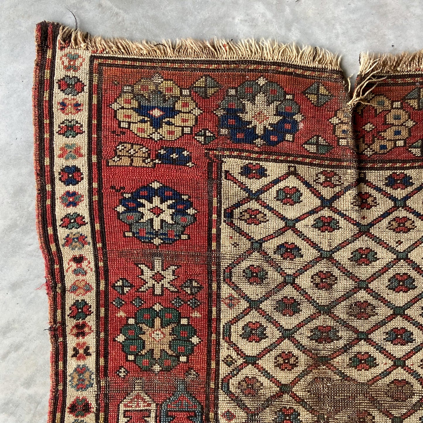 Antique Caucasian Accent Rug #R1000 - 4' x 7'3"