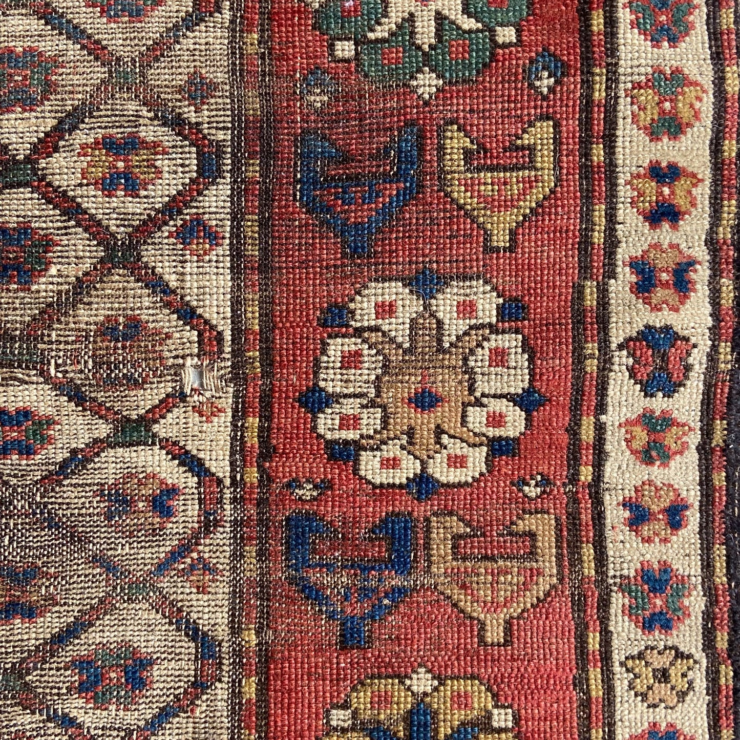 Antique Caucasian Accent Rug #R1000 - 4' x 7'3"