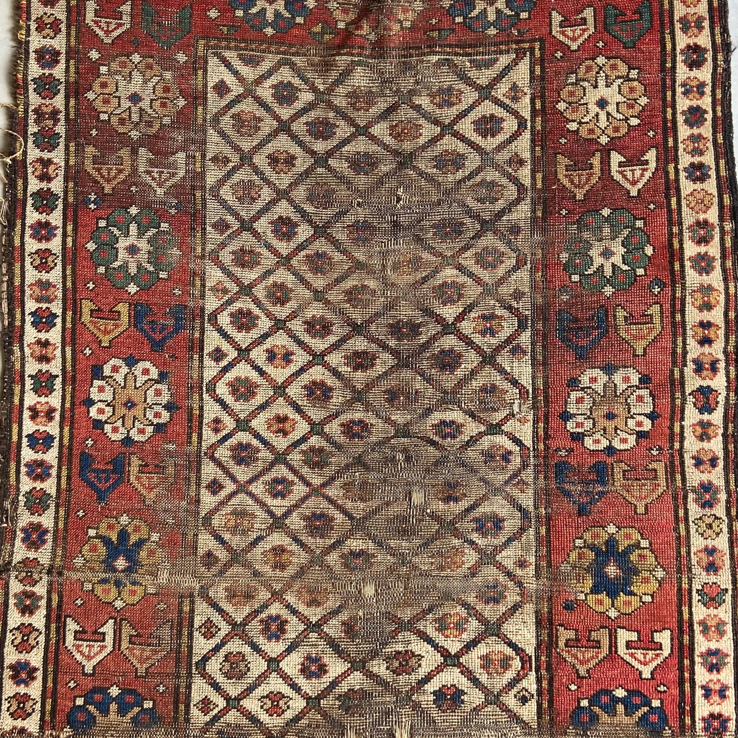 Antique Caucasian Accent Rug #R1000 - 4' x 7'3"