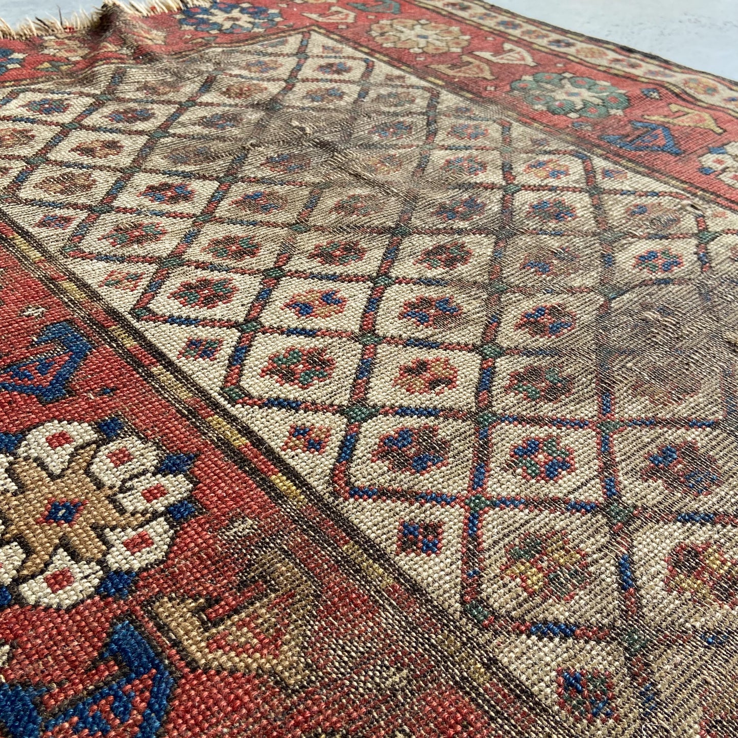 Antique Caucasian Accent Rug #R1000 - 4' x 7'3"