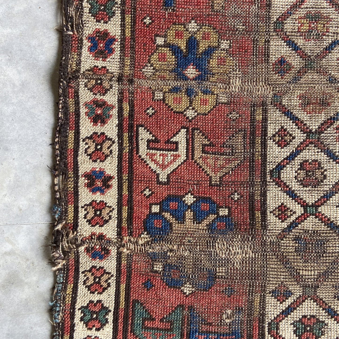 Antique Caucasian Accent Rug #R1000 - 4' x 7'3"