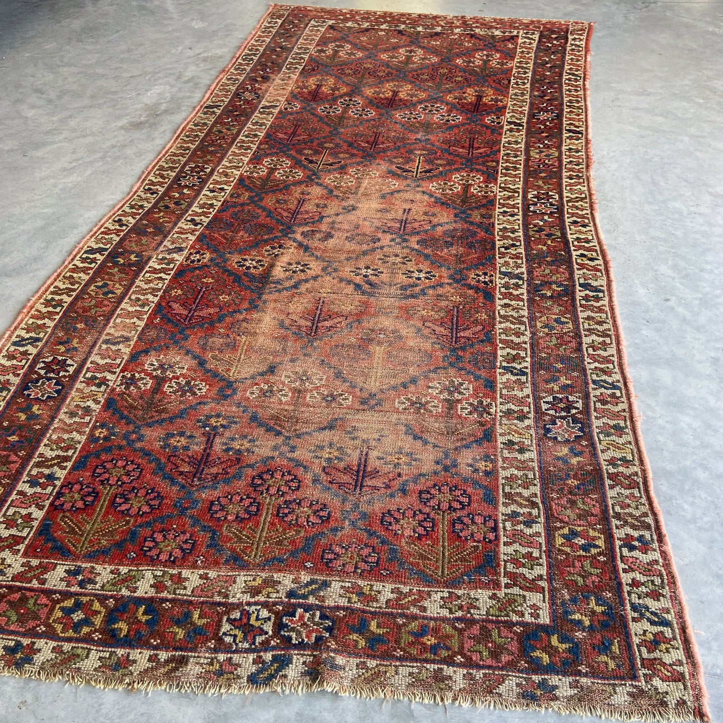 Antique Kurdish Runner #R1020 - 4'8" x 9'7"