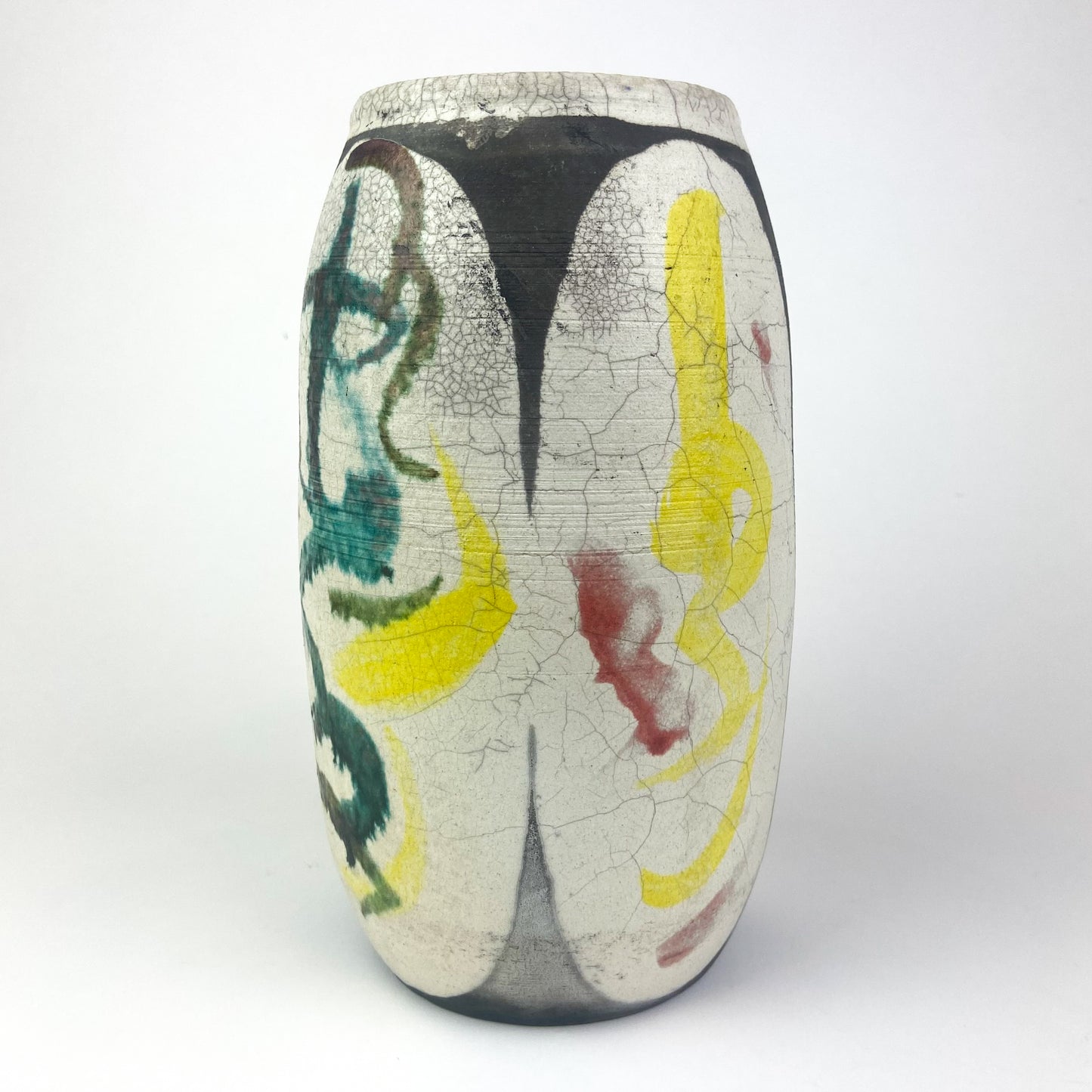 Raku Studio Art Pottery Vase #O945