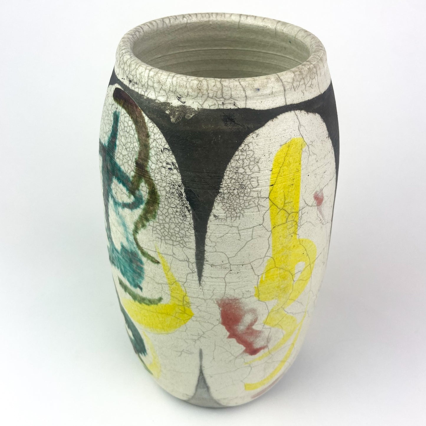 Raku Studio Art Pottery Vase #O945