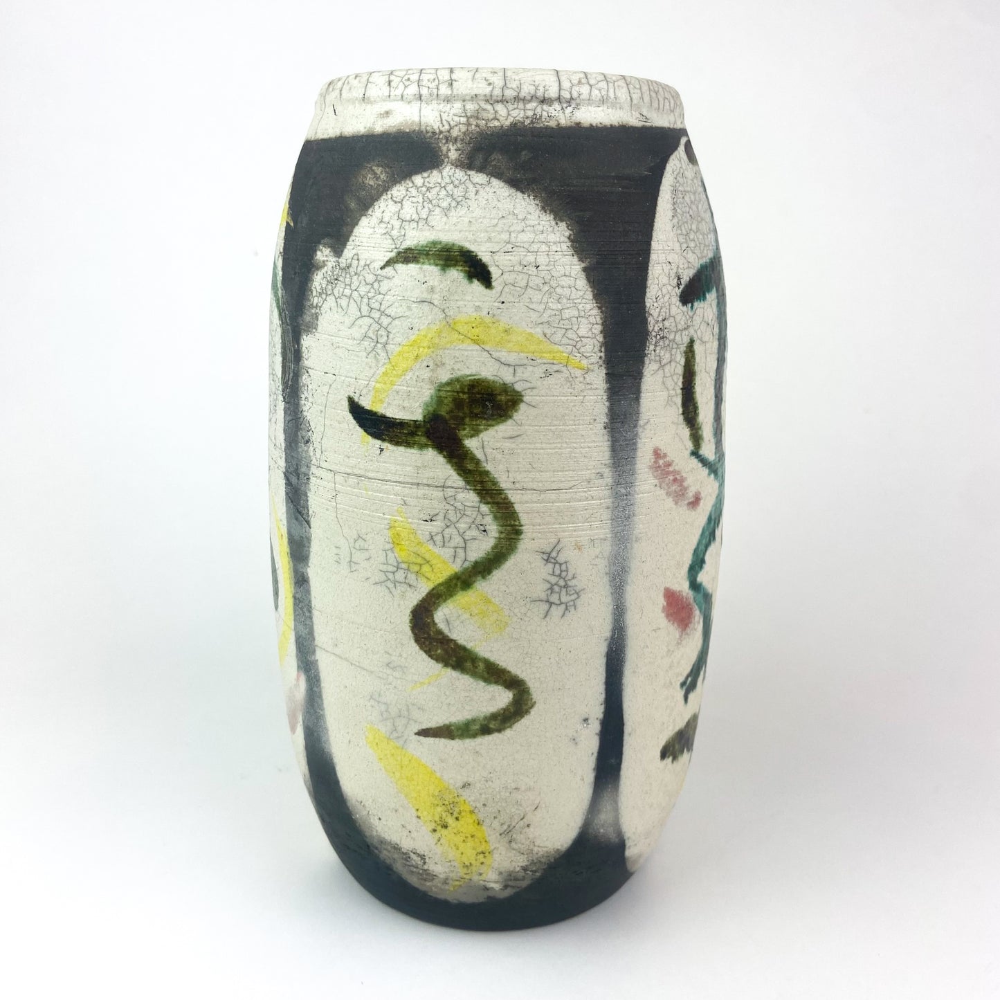 Raku Studio Art Pottery Vase #O945