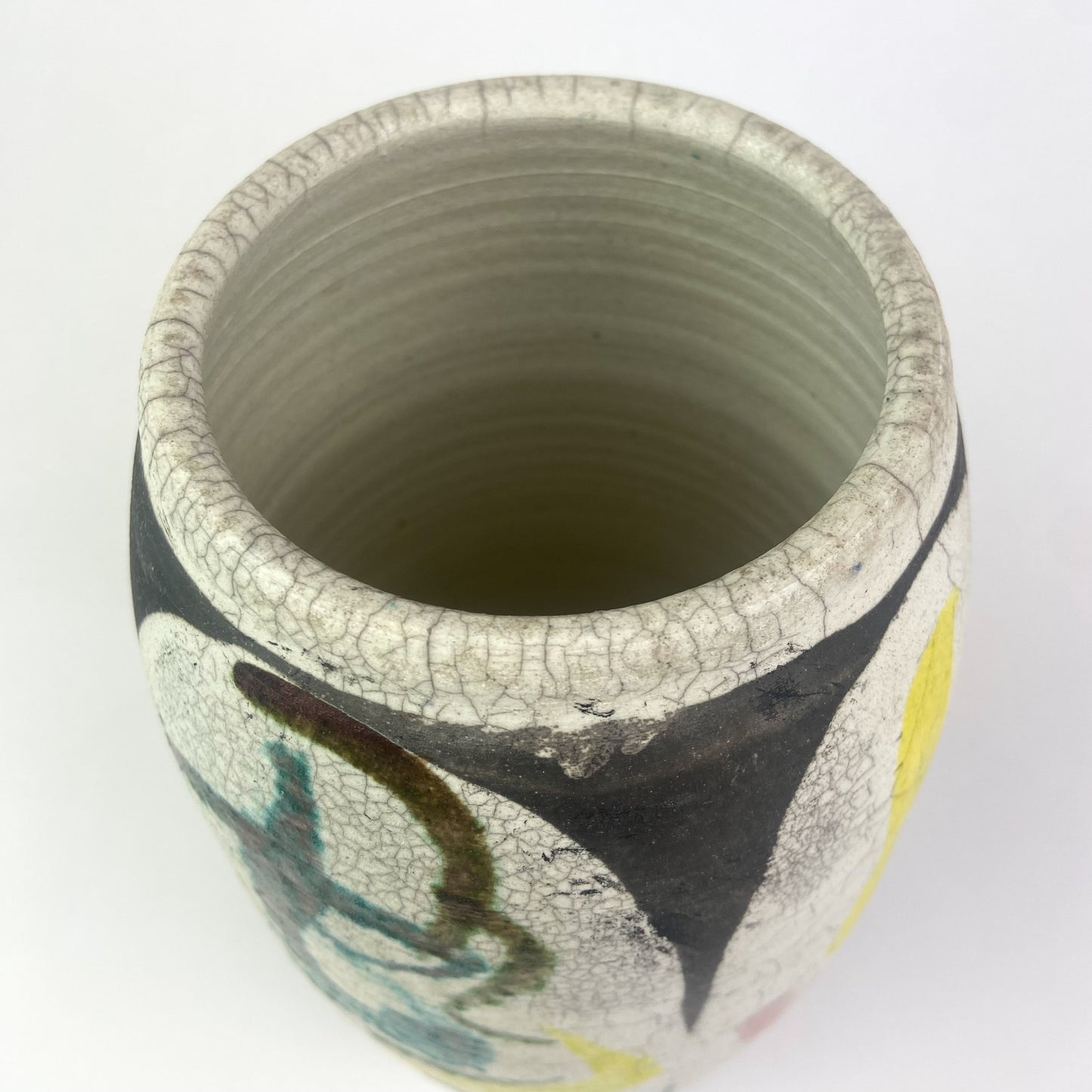 Raku Studio Art Pottery Vase #O945