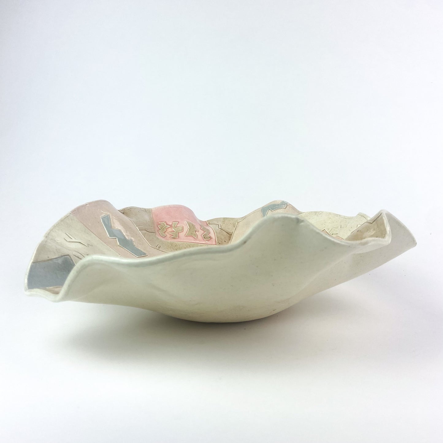 Post Modern Freeform Ceramic Slab Bowl #947