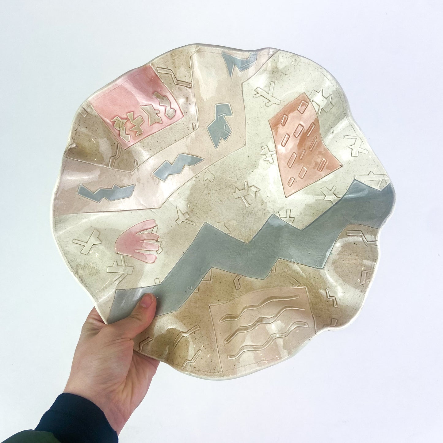 Post Modern Freeform Ceramic Slab Bowl #947