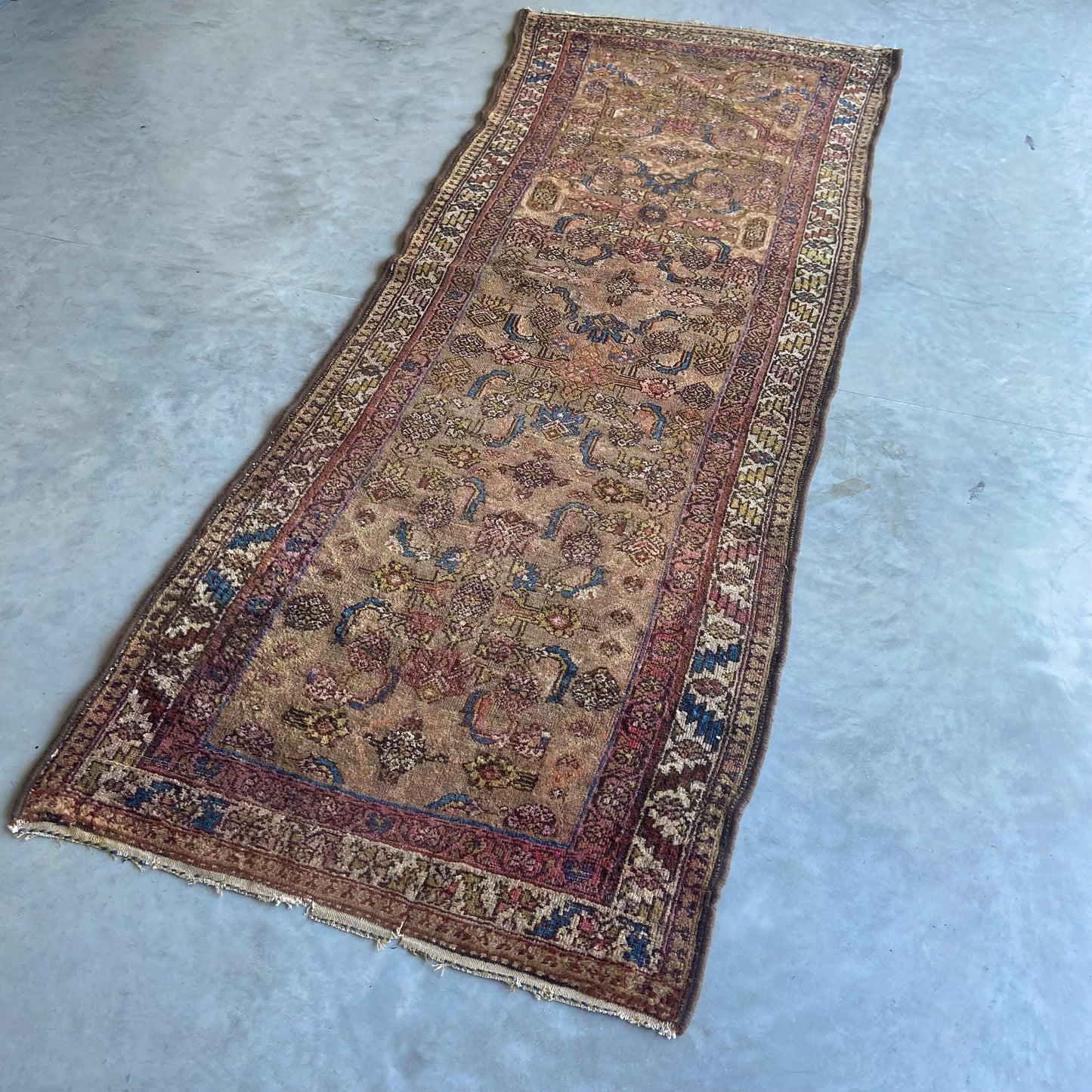 Antique Camel Hamadan Runner #R958 - 3'1" x 8'5"