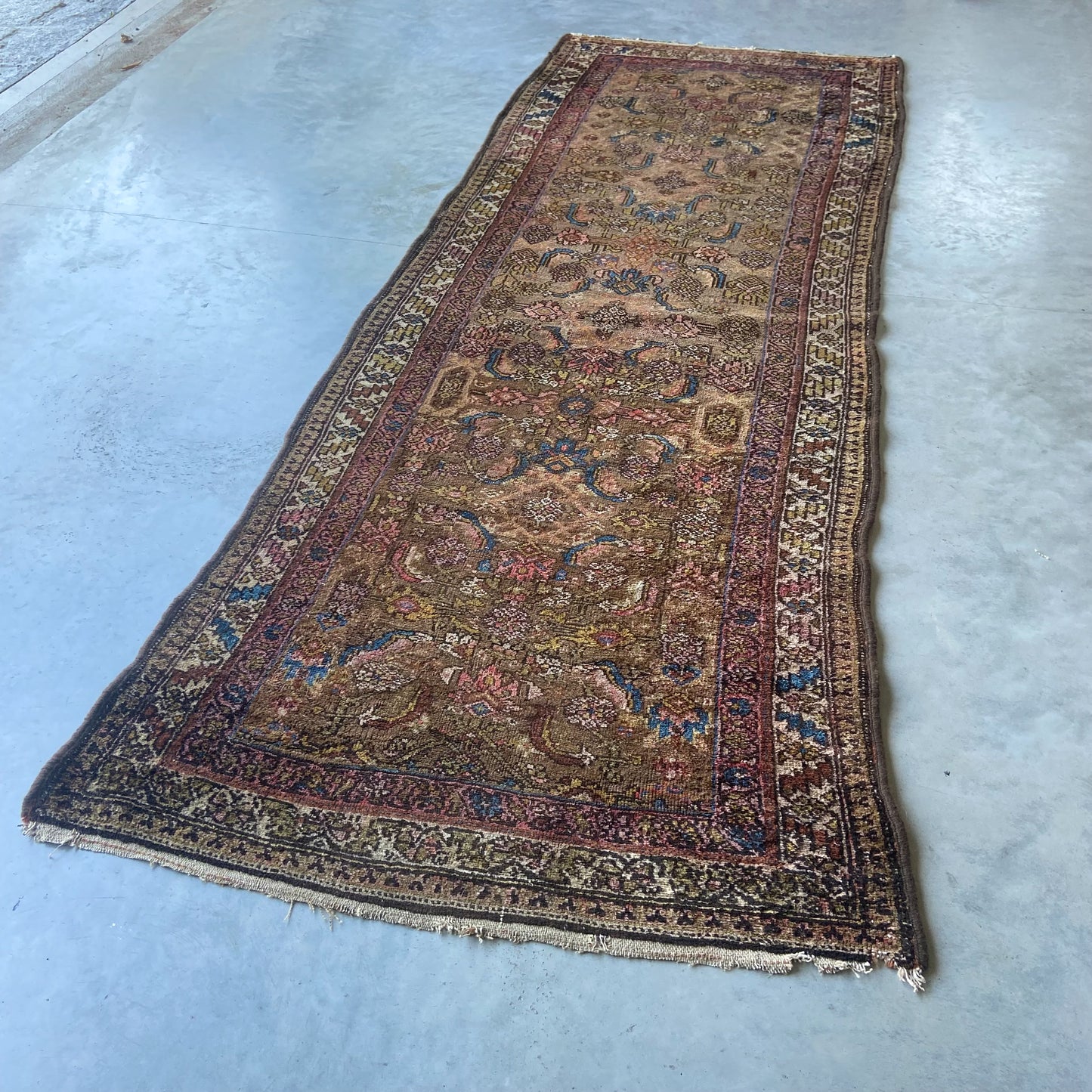 Antique Camel Hamadan Runner #R958 - 3'1" x 8'5"