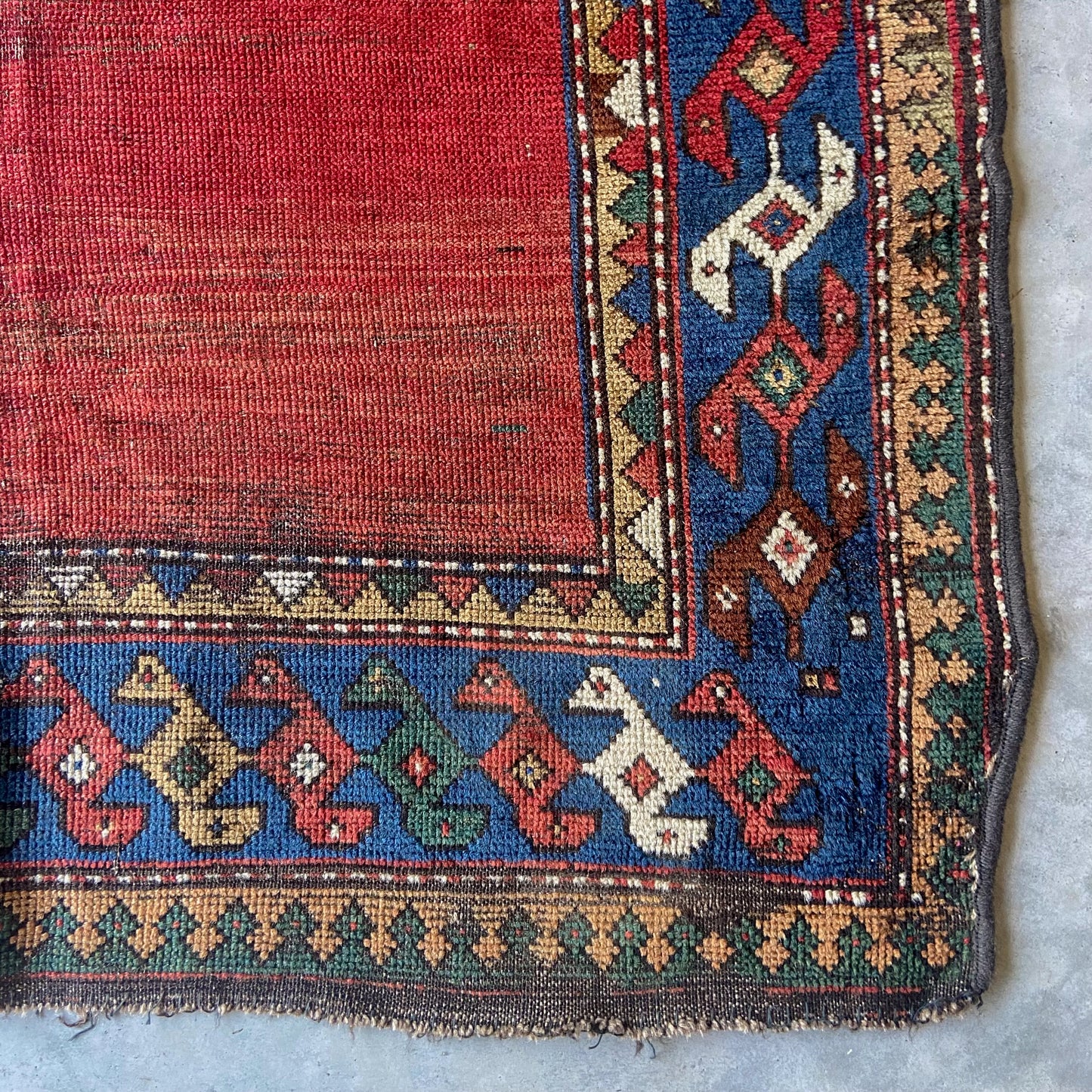 Antique Caucasian Pictoral Accent Rug #R968 - 4' x 7'2"