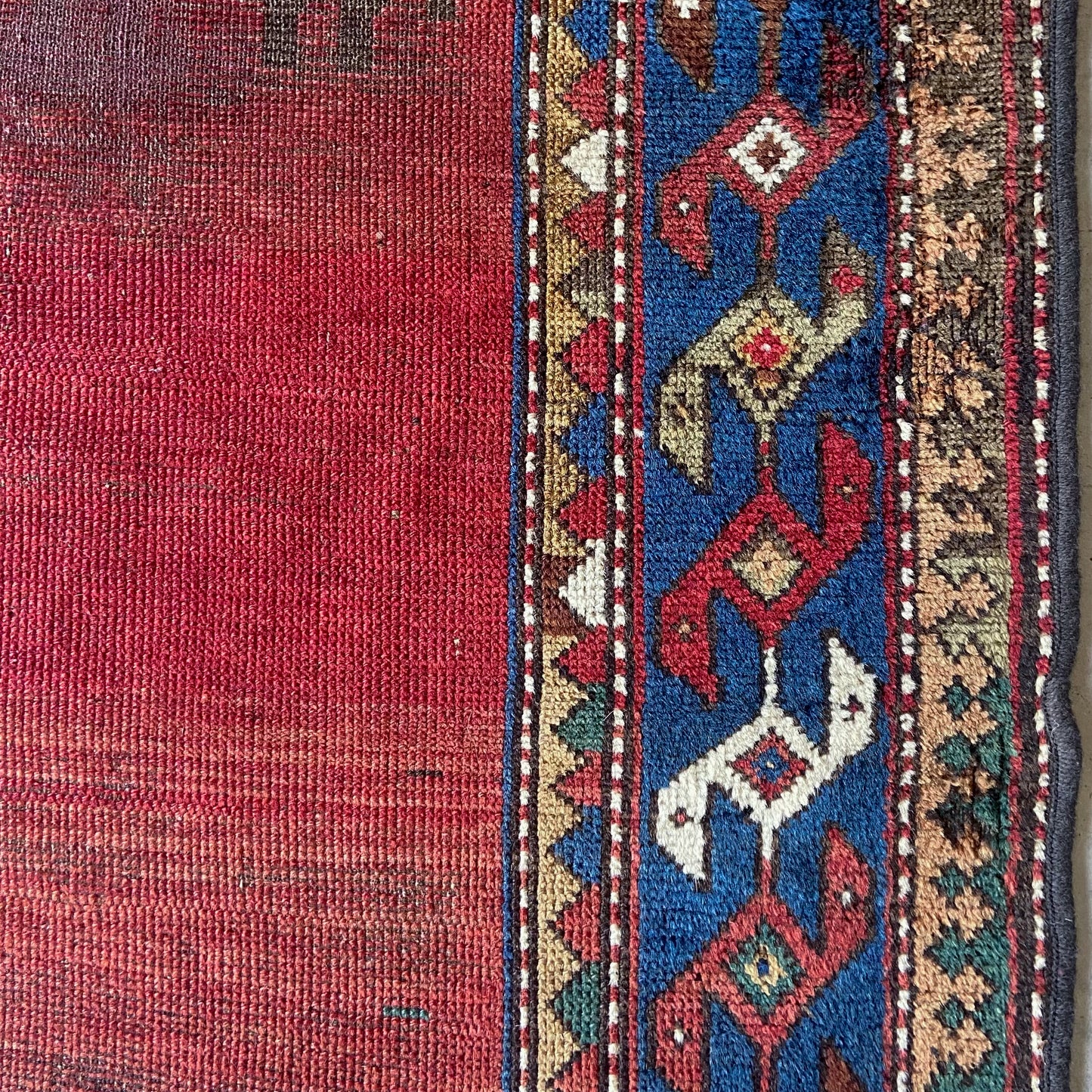 Antique Caucasian Pictoral Accent Rug #R968 - 4' x 7'2"